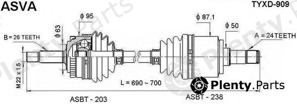  ASVA part TYXD909 Replacement part