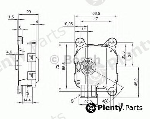  BOSCH part 0132801142 Control, headlight range adjustment