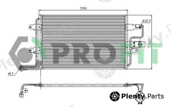  PROFIT part PR9545C1 Condenser, air conditioning