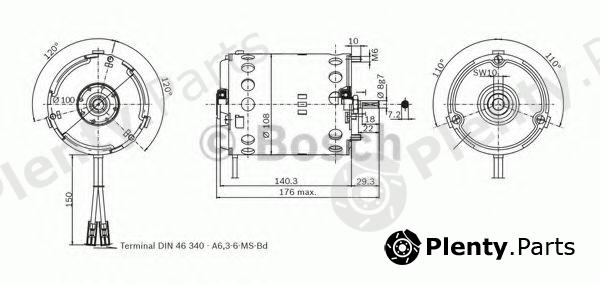  BOSCH part F006B10272 Electric Motor, interior blower