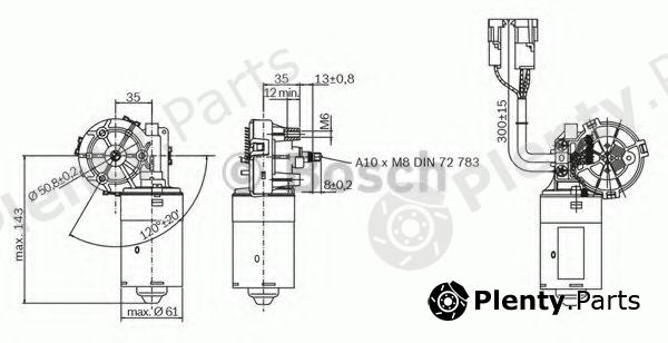 BOSCH part F006B20048 Wiper Motor
