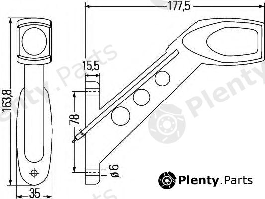 HELLA part 2XS340827-011 (2XS340827011) Marker Lamp