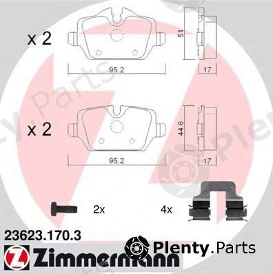  ZIMMERMANN part 23623.170.3 (236231703) Brake Pad Set, disc brake