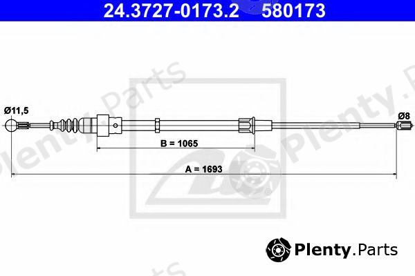  ATE part 24.3727-0173.2 (24372701732) Cable, parking brake