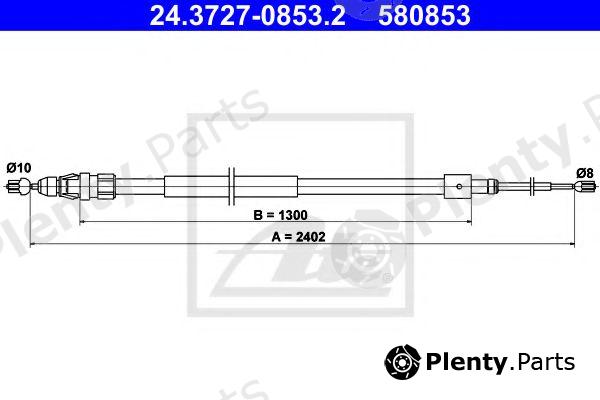  ATE part 24.3727-0853.2 (24372708532) Cable, parking brake