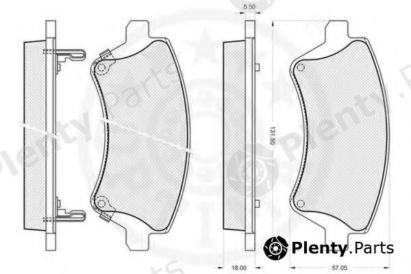  OPTIMAL part 82212 Brake Pad Set, disc brake