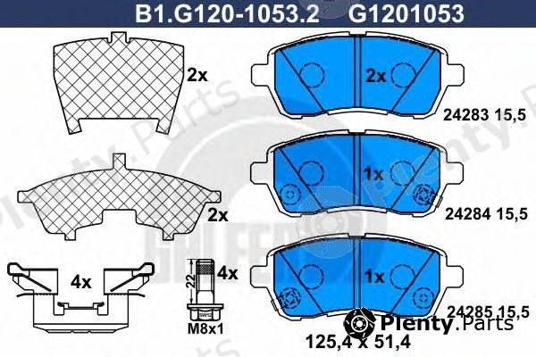 GALFER part B1.G120-1053.2 (B1G12010532) Brake Pad Set, disc brake