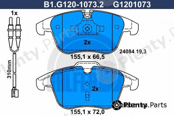  GALFER part B1.G120-1073.2 (B1G12010732) Brake Pad Set, disc brake