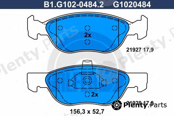  GALFER part B1.G102-0484.2 (B1G10204842) Brake Pad Set, disc brake