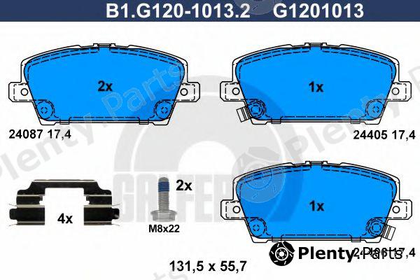  GALFER part B1.G120-1013.2 (B1G12010132) Brake Pad Set, disc brake