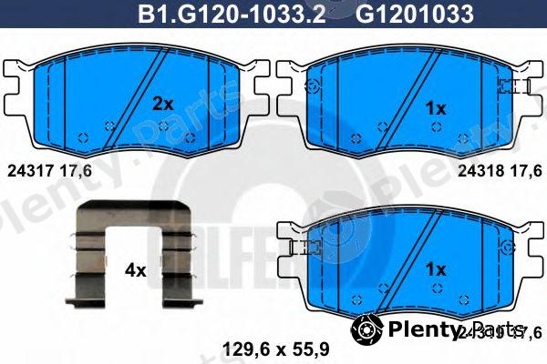  GALFER part B1.G120-1033.2 (B1G12010332) Brake Pad Set, disc brake