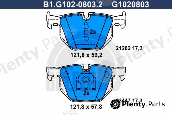  GALFER part B1.G102-0803.2 (B1G10208032) Brake Pad Set, disc brake