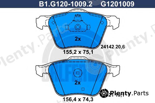  GALFER part B1.G120-1009.2 (B1G12010092) Brake Pad Set, disc brake