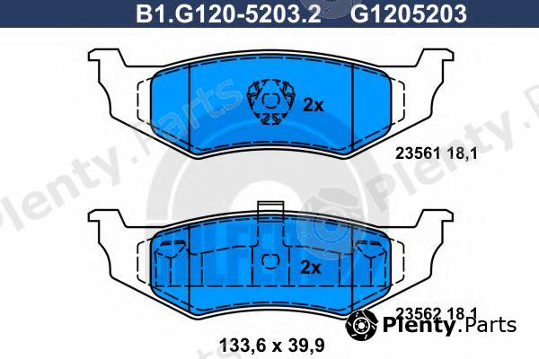  GALFER part B1.G120-5203.2 (B1G12052032) Brake Pad Set, disc brake