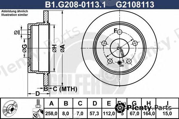  GALFER part B1.G208-0113.1 (B1G20801131) Brake Disc