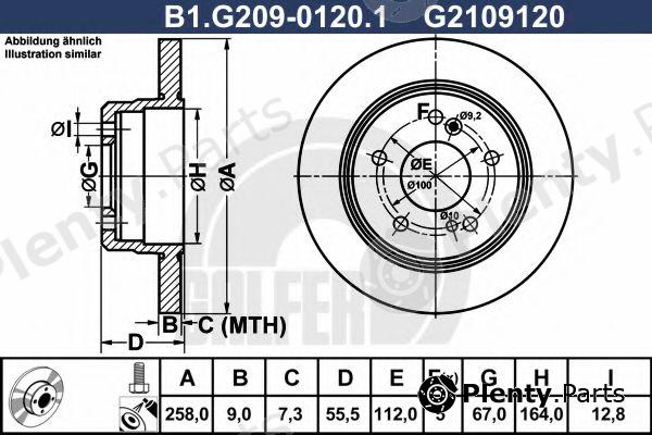  GALFER part B1.G209-0120.1 (B1G20901201) Brake Disc