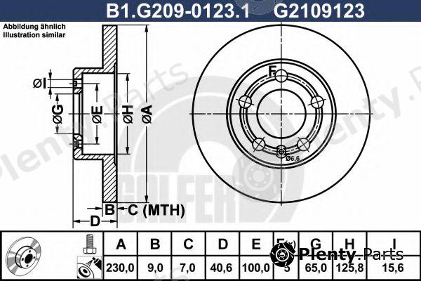  GALFER part B1.G209-0123.1 (B1G20901231) Brake Disc