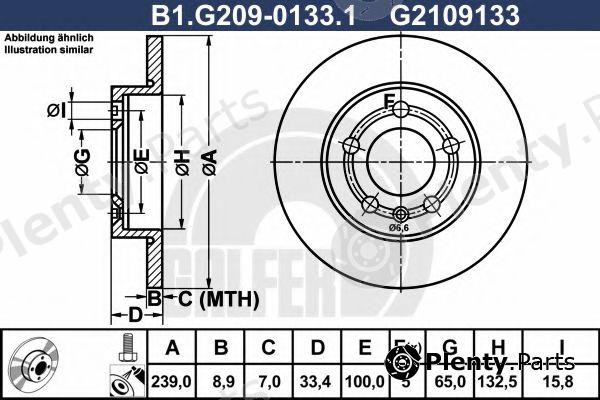  GALFER part B1.G209-0133.1 (B1G20901331) Brake Disc
