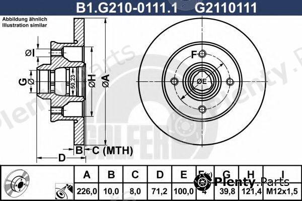  GALFER part B1.G210-0111.1 (B1G21001111) Brake Disc