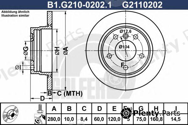  GALFER part B1.G210-0202.1 (B1G21002021) Brake Disc