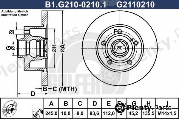  GALFER part B1.G210-0210.1 (B1G21002101) Brake Disc