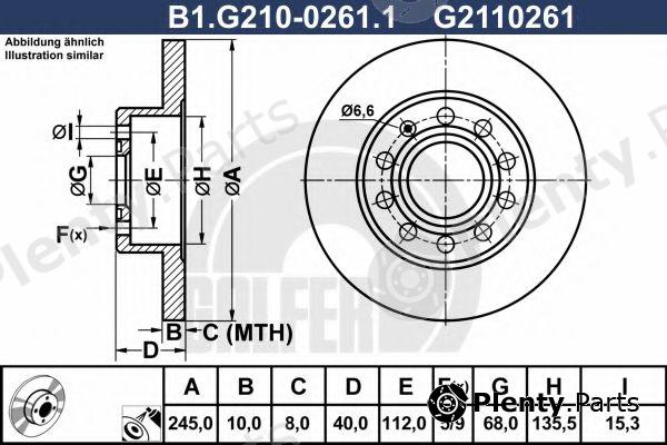  GALFER part B1.G210-0261.1 (B1G21002611) Brake Disc