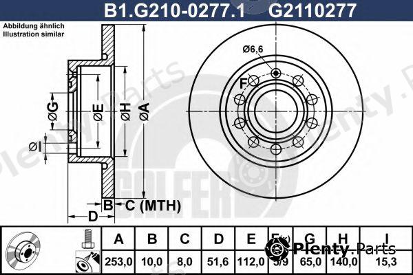  GALFER part B1.G210-0277.1 (B1G21002771) Brake Disc
