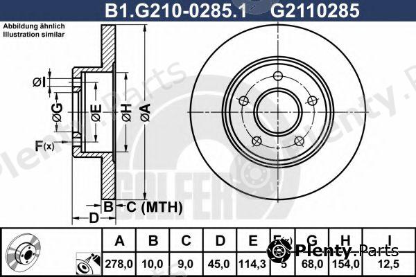  GALFER part B1.G210-0285.1 (B1G21002851) Brake Disc