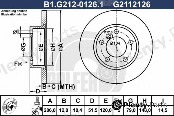  GALFER part B1.G212-0126.1 (B1G21201261) Brake Disc
