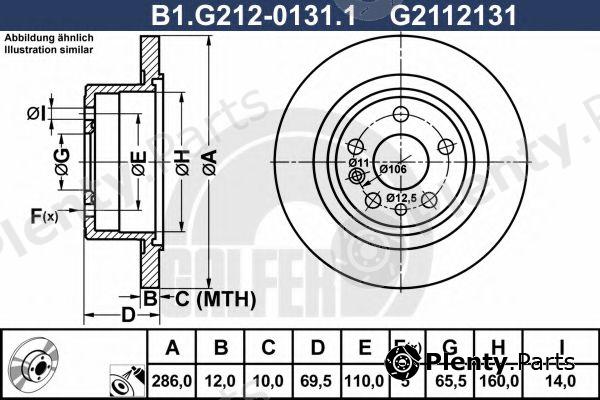  GALFER part B1.G212-0131.1 (B1G21201311) Brake Disc