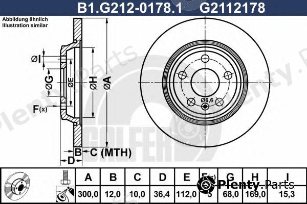  GALFER part B1.G212-0178.1 (B1G21201781) Brake Disc