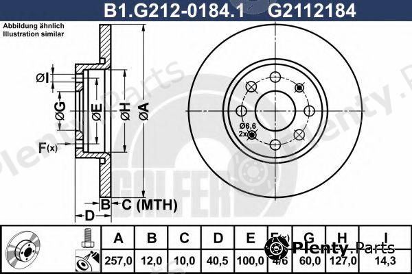 GALFER part B1.G212-0184.1 (B1G21201841) Brake Disc