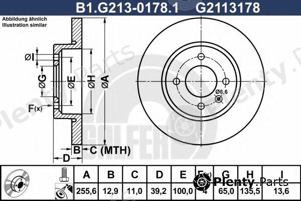  GALFER part B1.G213-0178.1 (B1G21301781) Brake Disc