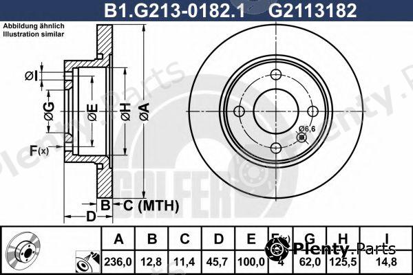  GALFER part B1.G213-0182.1 (B1G21301821) Brake Disc