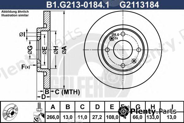  GALFER part B1.G213-0184.1 (B1G21301841) Brake Disc