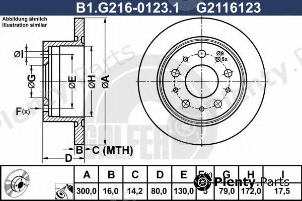  GALFER part B1.G216-0123.1 (B1G21601231) Brake Disc