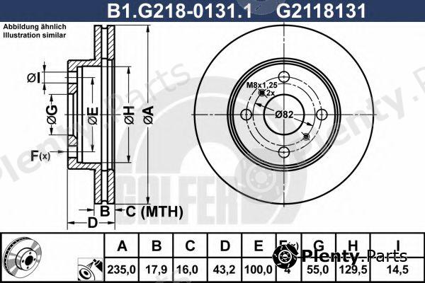  GALFER part B1.G218-0131.1 (B1G21801311) Brake Disc