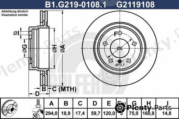  GALFER part B1.G219-0108.1 (B1G21901081) Brake Disc