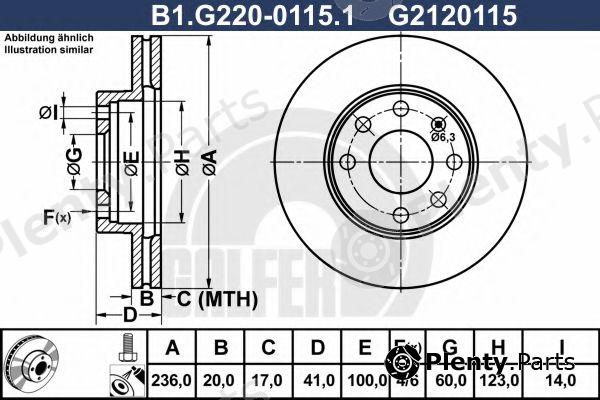  GALFER part B1.G220-0115.1 (B1G22001151) Brake Disc