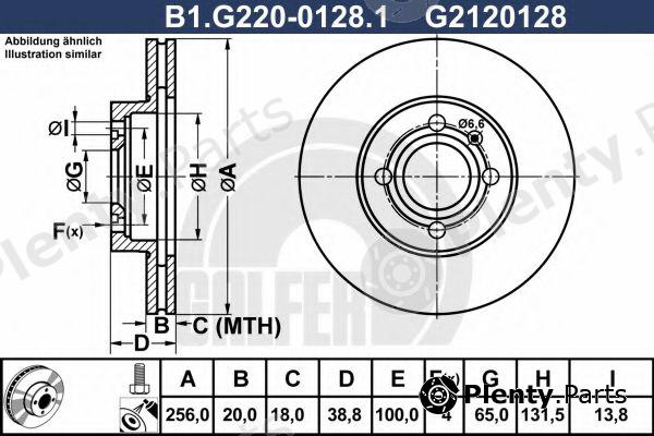 GALFER part B1.G220-0128.1 (B1G22001281) Brake Disc