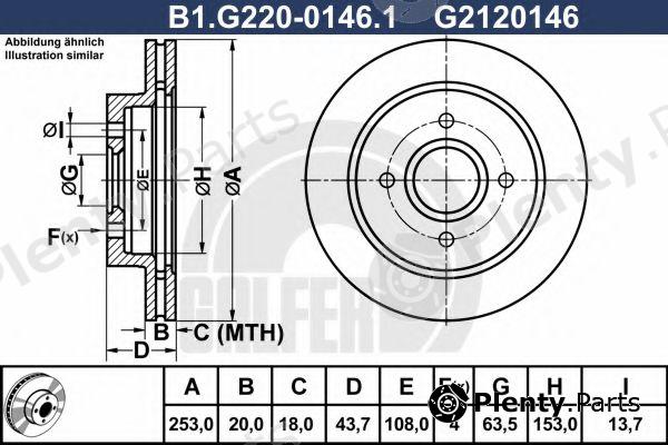  GALFER part B1.G220-0146.1 (B1G22001461) Brake Disc
