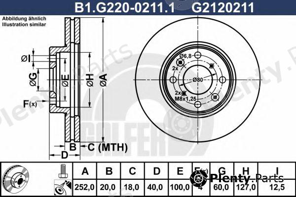  GALFER part B1.G220-0211.1 (B1G22002111) Brake Disc