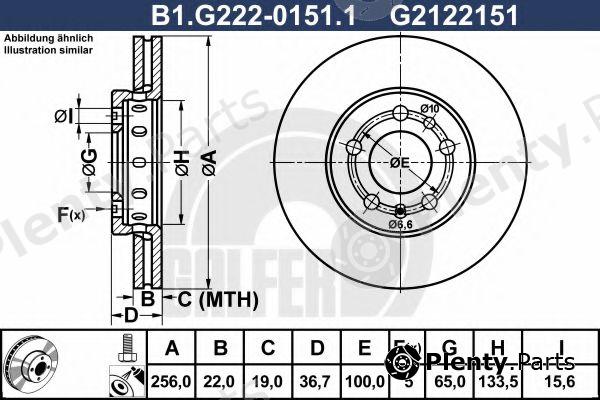  GALFER part B1.G222-0151.1 (B1G22201511) Brake Disc