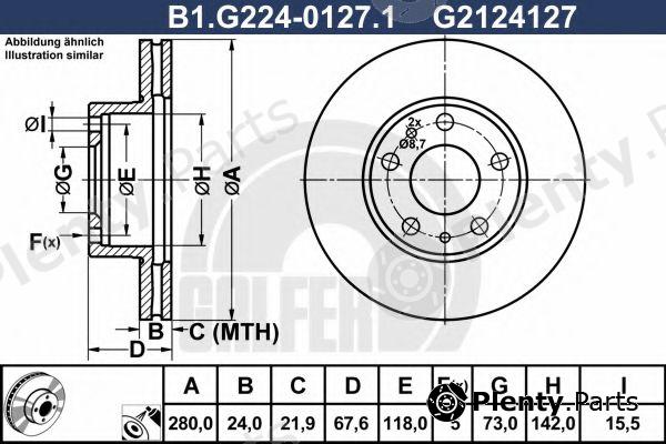  GALFER part B1.G224-0127.1 (B1G22401271) Brake Disc