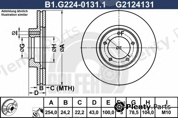  GALFER part B1.G224-0131.1 (B1G22401311) Brake Disc