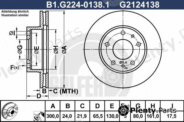  GALFER part B1.G224-0138.1 (B1G22401381) Brake Disc