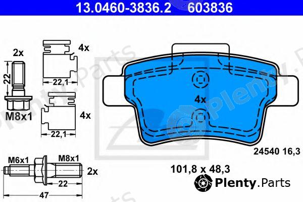  ATE part 13.0460-3836.2 (13046038362) Brake Pad Set, disc brake