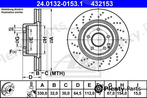  ATE part 24.0132-0153.1 (24013201531) Brake Disc