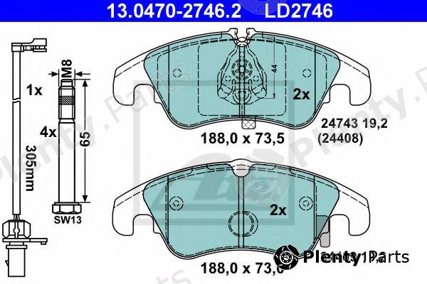  ATE part 13.0470-2746.2 (13047027462) Brake Pad Set, disc brake