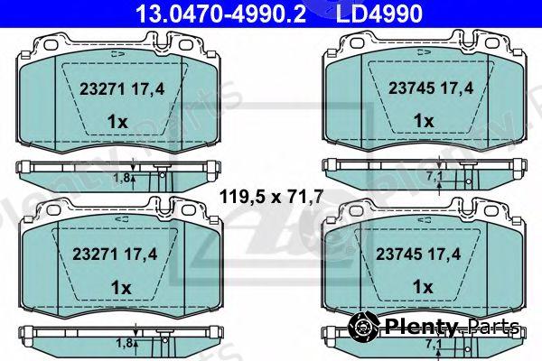  ATE part 13.0470-4990.2 (13047049902) Brake Pad Set, disc brake